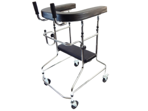 Wysoki balkonik chodzik rehabilitacyjny z siedziskiem typu AMBONA