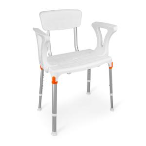 Wytrzymały taboret  KING prysznicowy z oparciem i uchytami 3 w 1 Timago