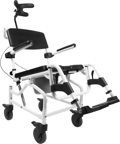 Wózek prysznicowo-toaletowy Mobilex z regulowanym oparciem