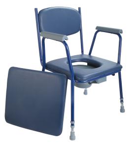 BLUE-TIM Krzesło toaletowe tapicerowane regulowana wysokość Timago