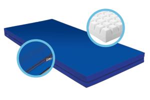 Materac gofer przeciwodleżynowy gąbkowy na łóżko rehabilitacyjne w pokrowcu nieprzemakalnym paroprzepuszczalnym Vermeiren