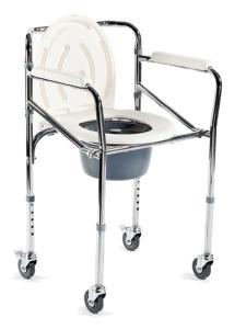FS 696 Krzesło toaletowe skłane na kółkach Timago