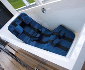 PEPI Leżaczek do kąpieli siedzisko stabilizujące głowę i plecy do wanny dla dzieci z MPD Vermeiren